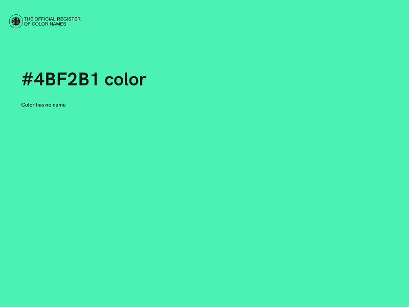 #4BF2B1 color image