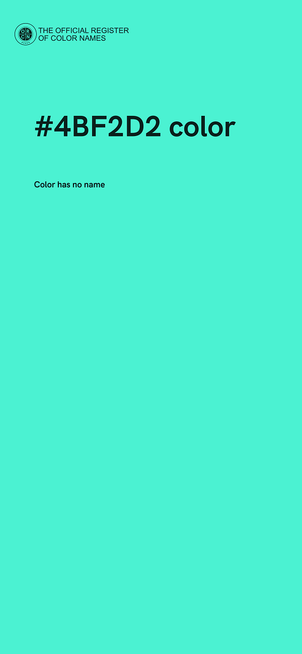 #4BF2D2 color image