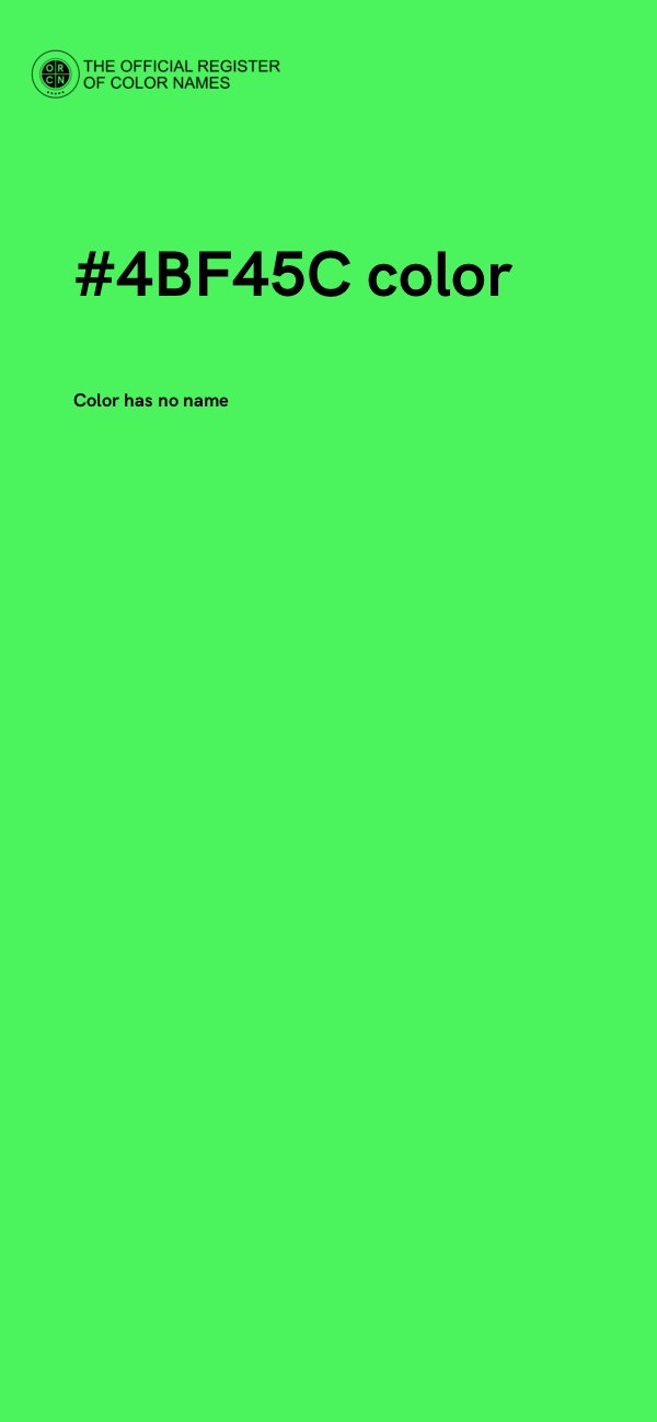 #4BF45C color image