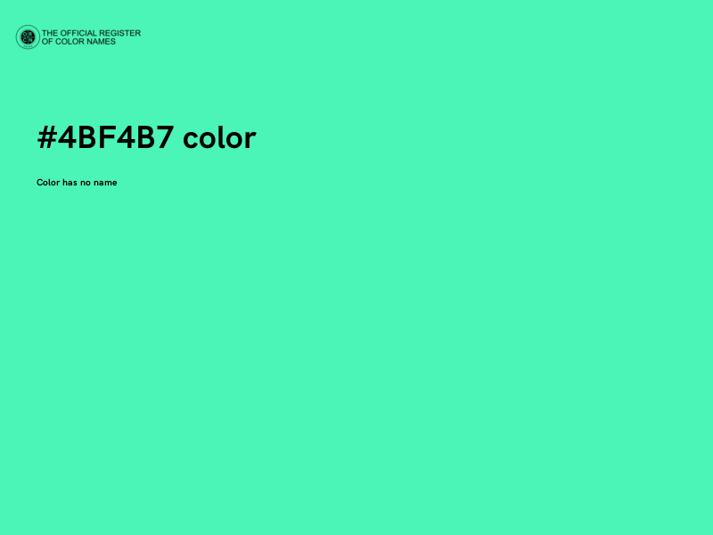 #4BF4B7 color image