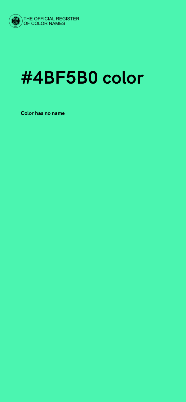 #4BF5B0 color image