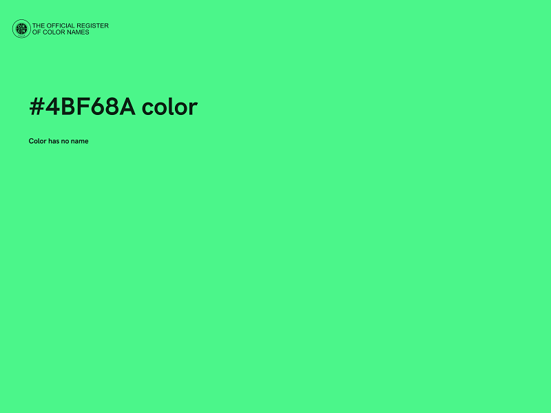 #4BF68A color image