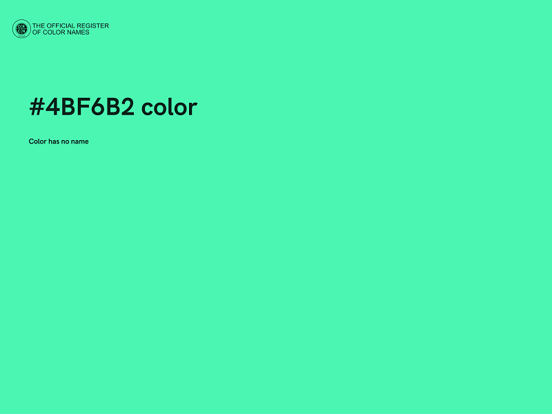 #4BF6B2 color image