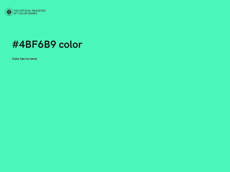 #4BF6B9 color image