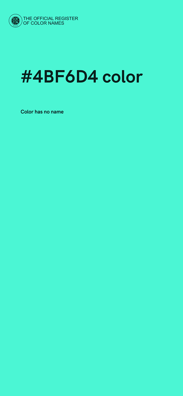 #4BF6D4 color image