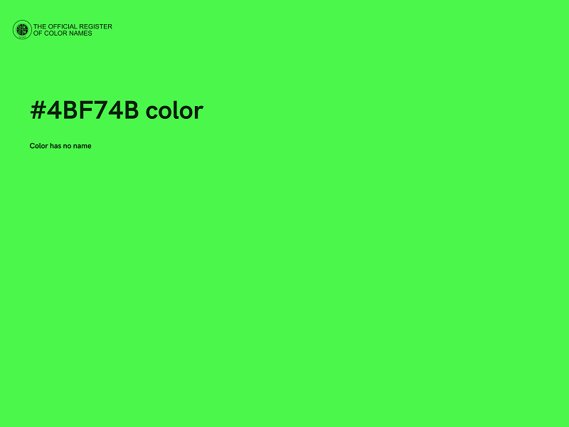 #4BF74B color image