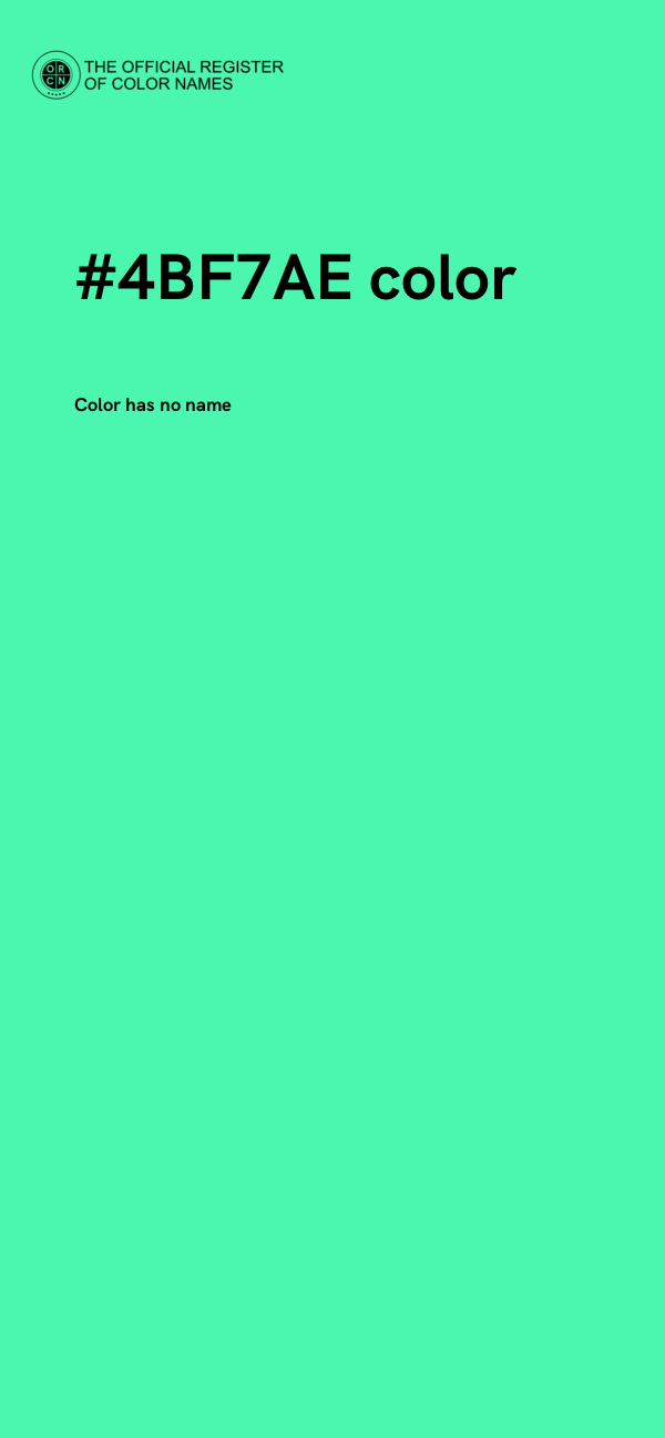 #4BF7AE color image