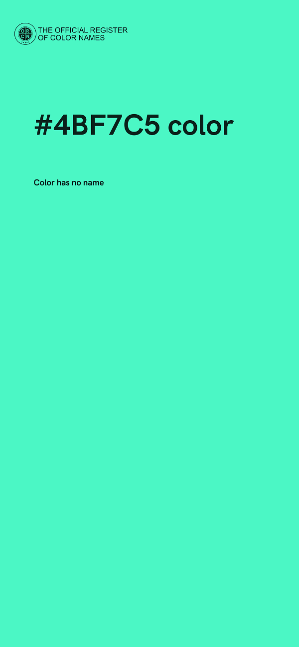 #4BF7C5 color image