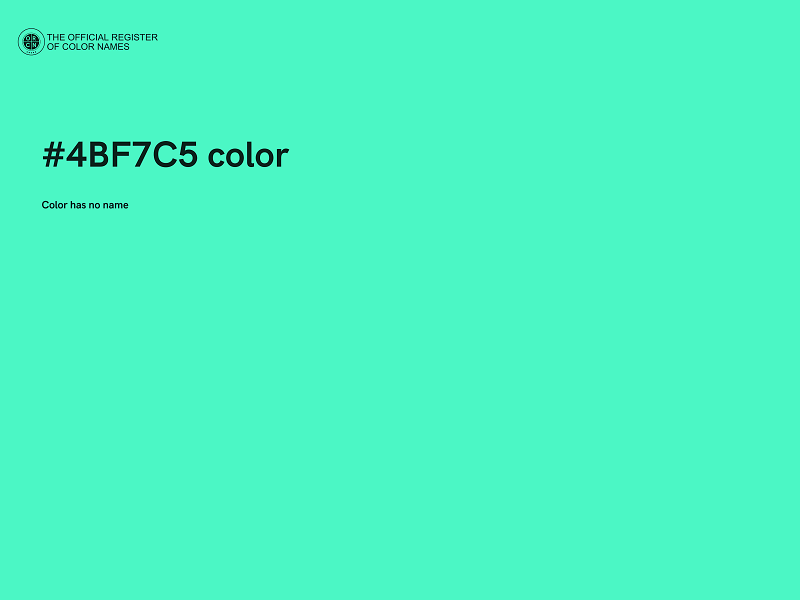 #4BF7C5 color image
