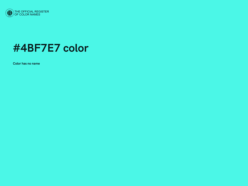 #4BF7E7 color image