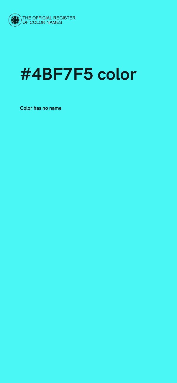 #4BF7F5 color image