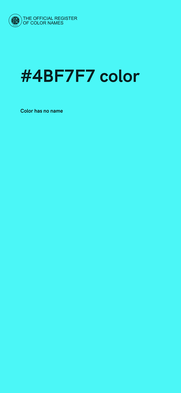 #4BF7F7 color image