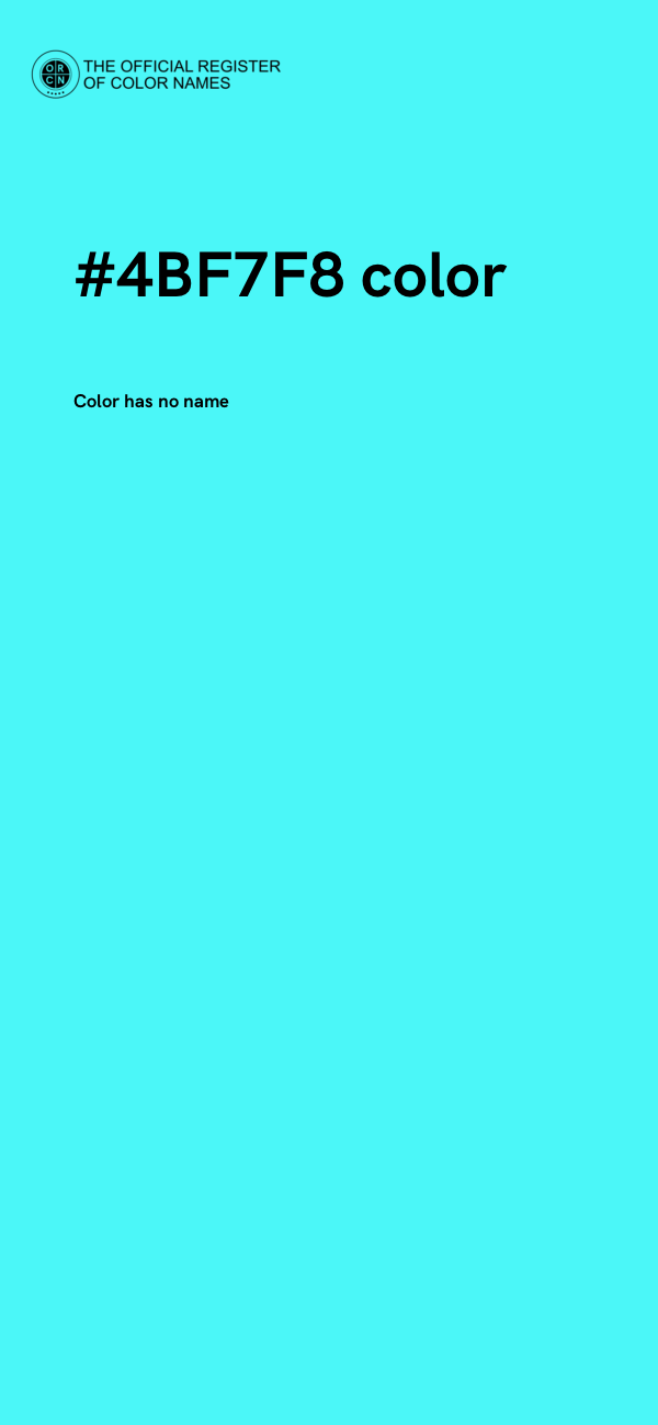 #4BF7F8 color image