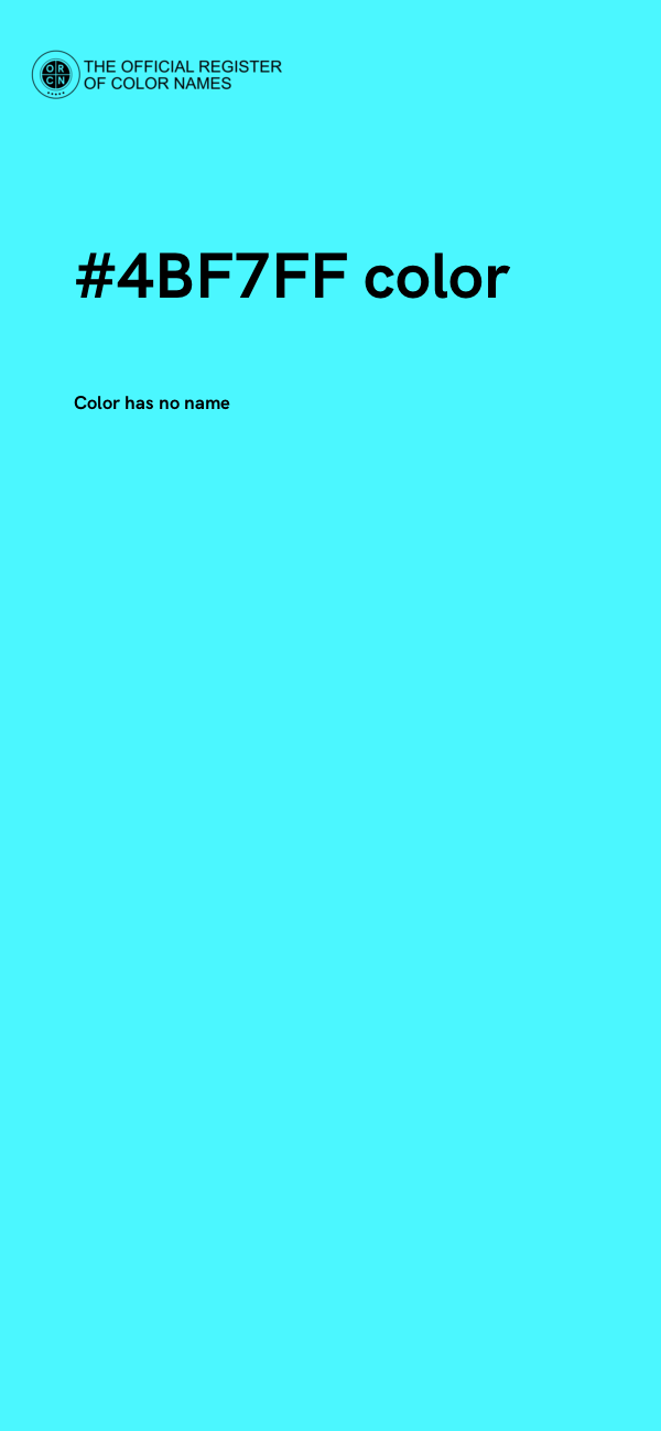 #4BF7FF color image