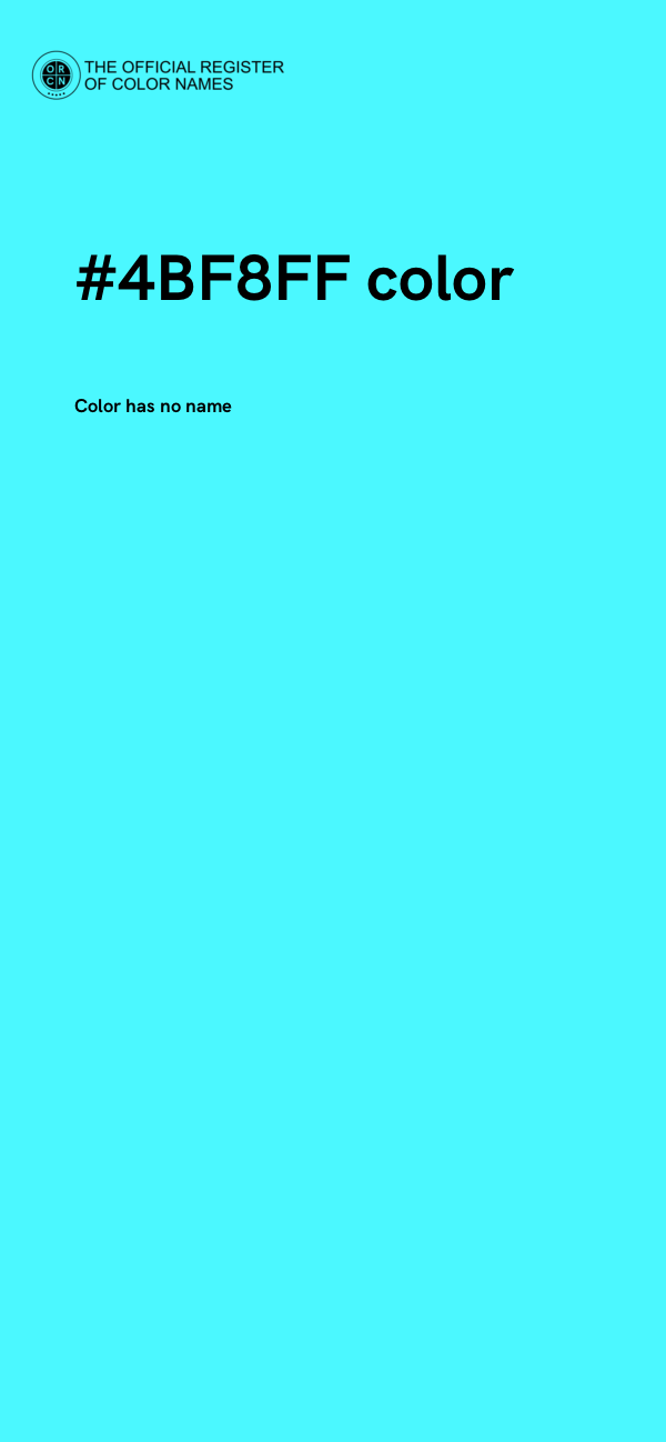 #4BF8FF color image