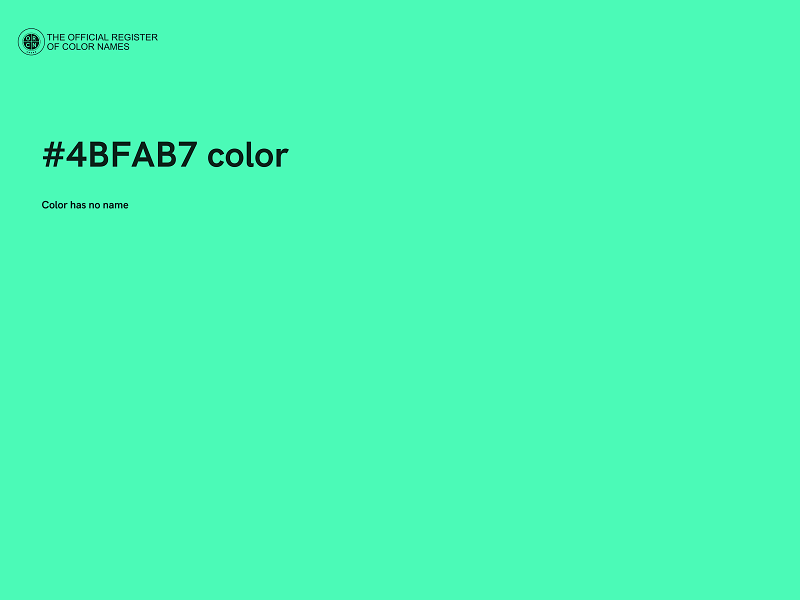 #4BFAB7 color image
