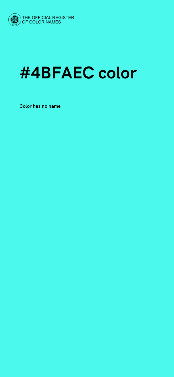 #4BFAEC color image