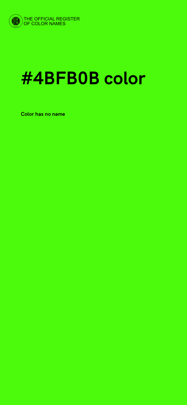 #4BFB0B color image