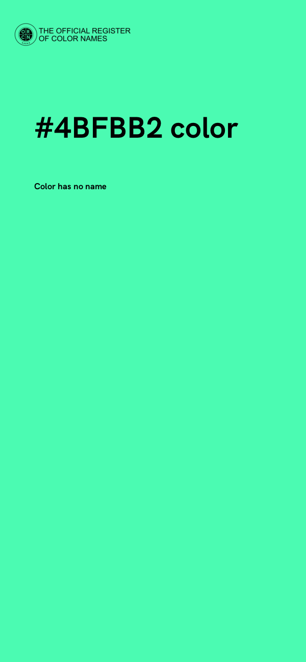 #4BFBB2 color image