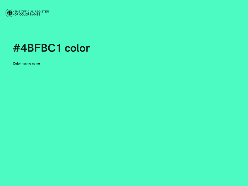 #4BFBC1 color image