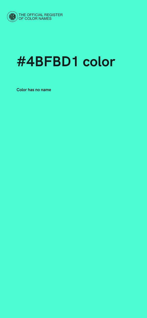 #4BFBD1 color image