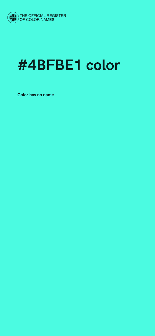 #4BFBE1 color image