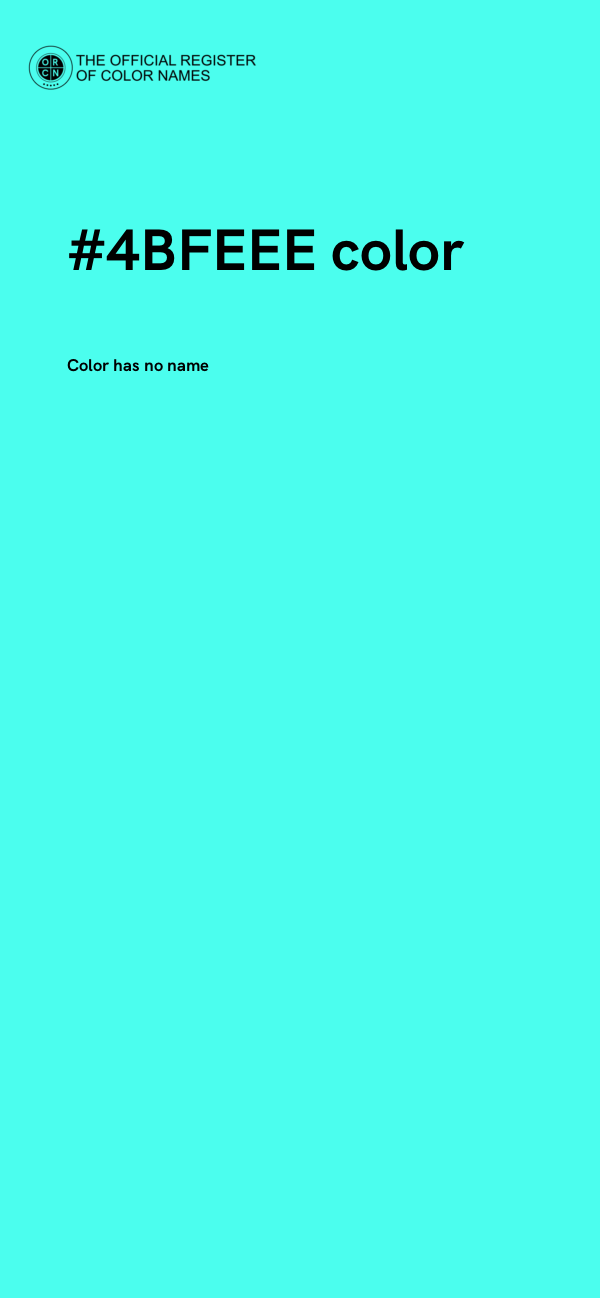 #4BFEEE color image