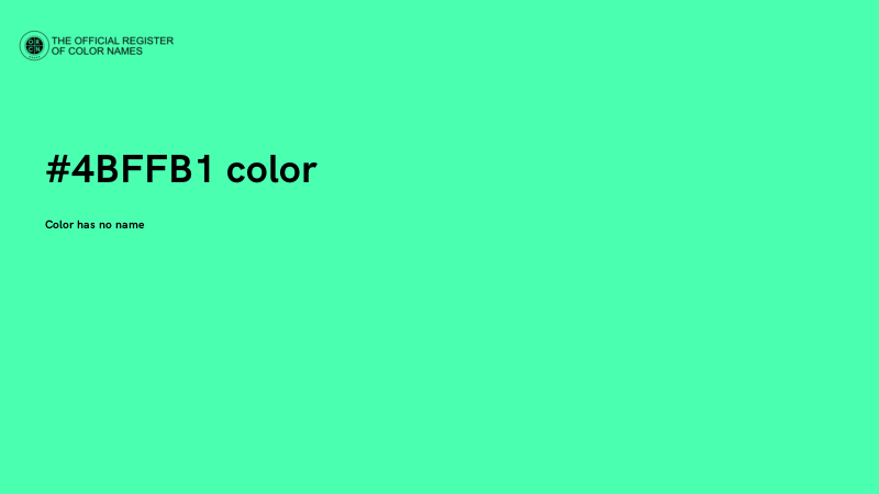 #4BFFB1 color image