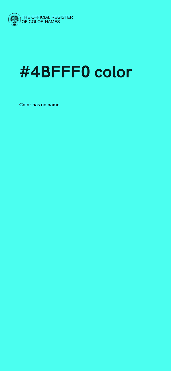 #4BFFF0 color image