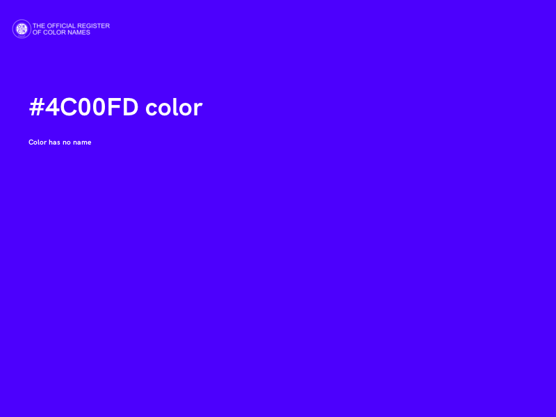 #4C00FD color image