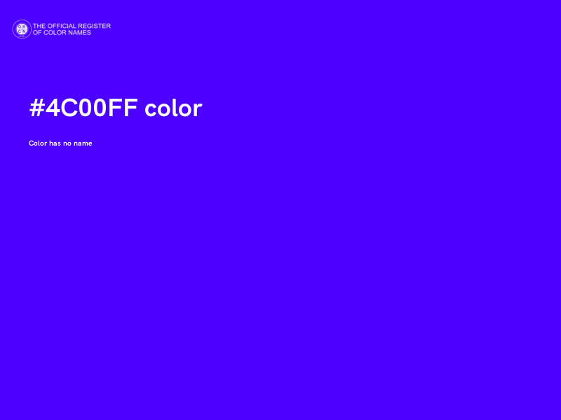 #4C00FF color image