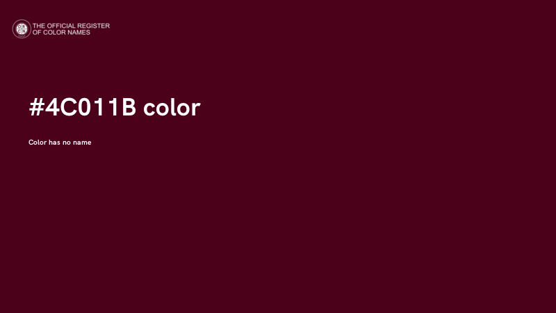 #4C011B color image