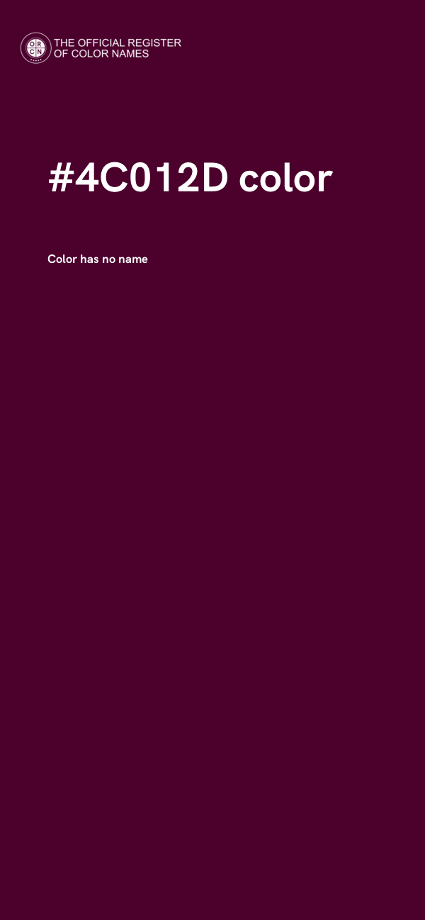 #4C012D color image