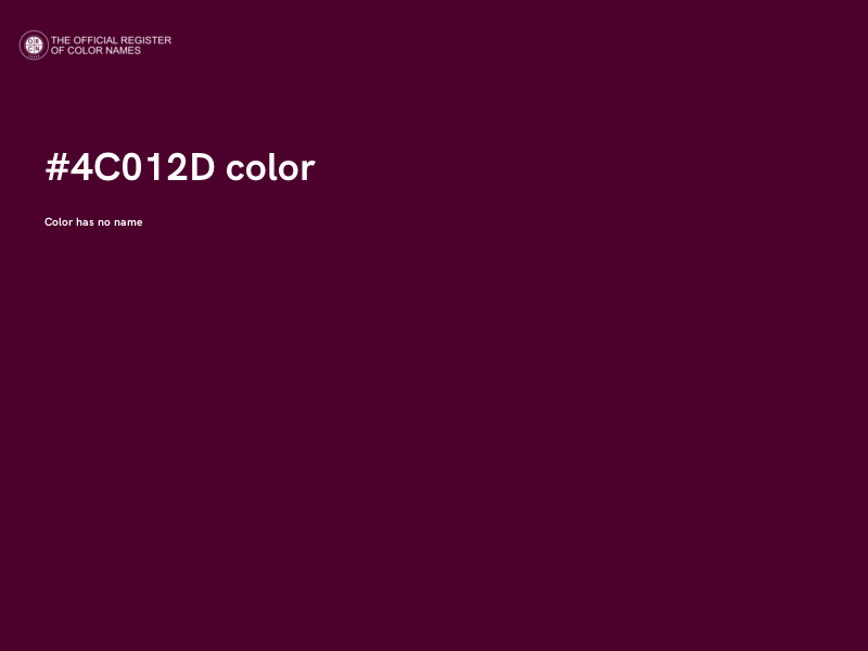 #4C012D color image