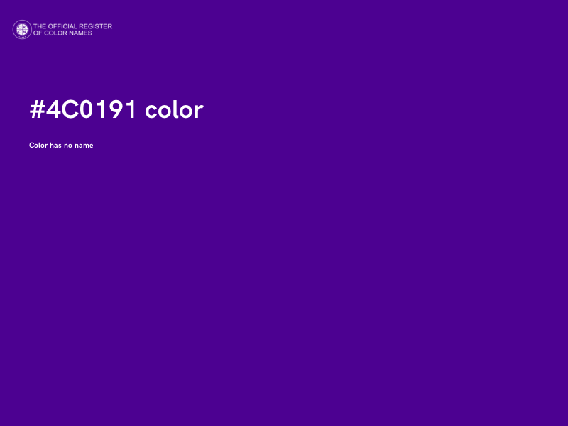 #4C0191 color image