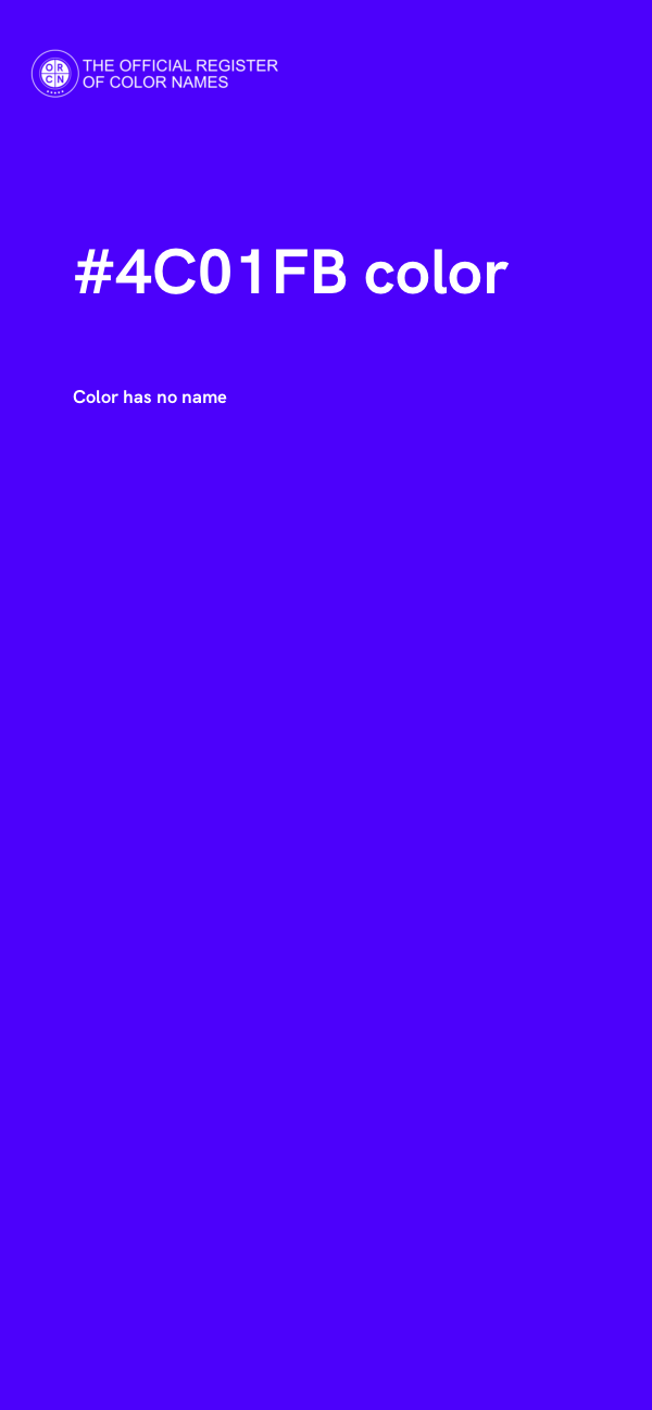 #4C01FB color image