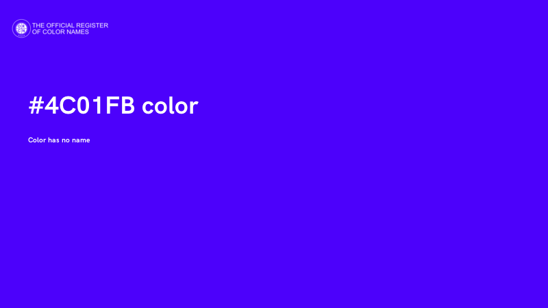 #4C01FB color image