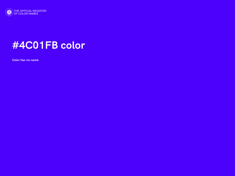 #4C01FB color image