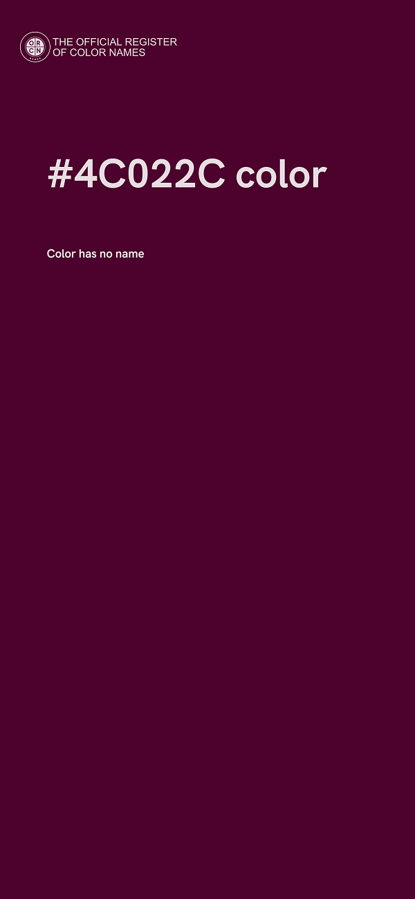 #4C022C color image