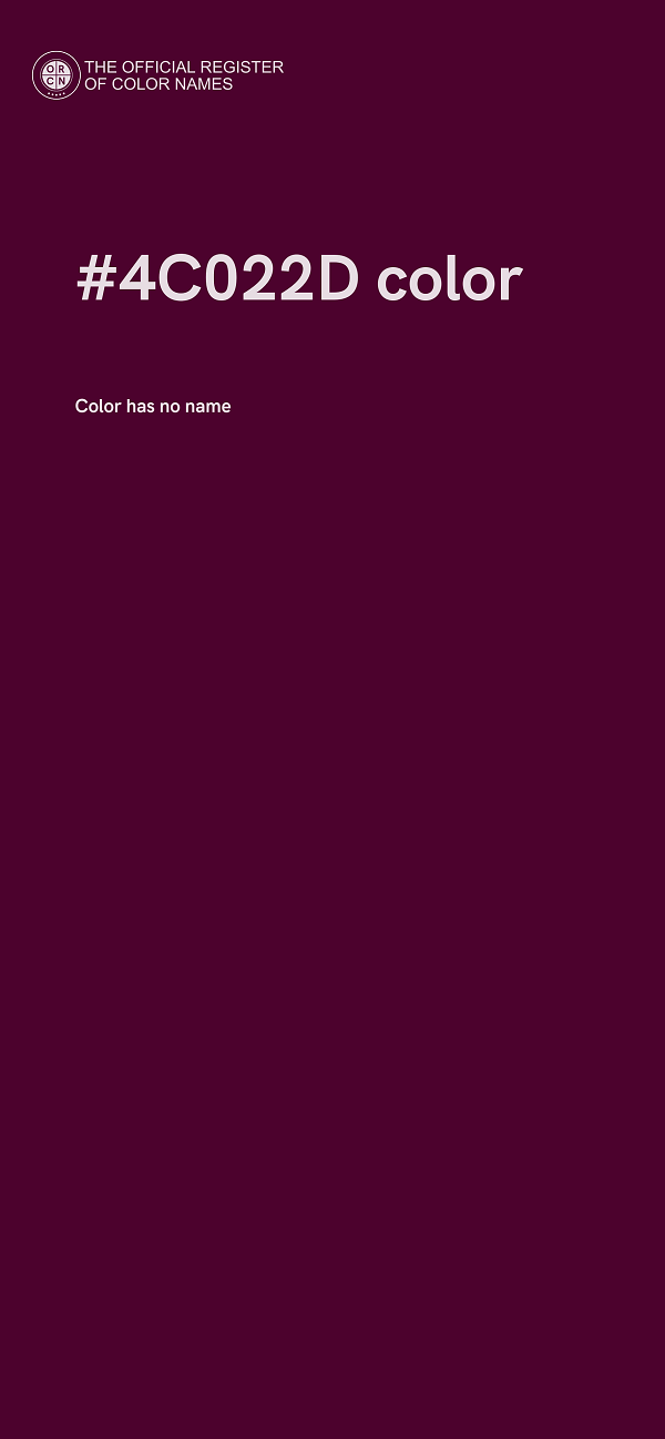 #4C022D color image