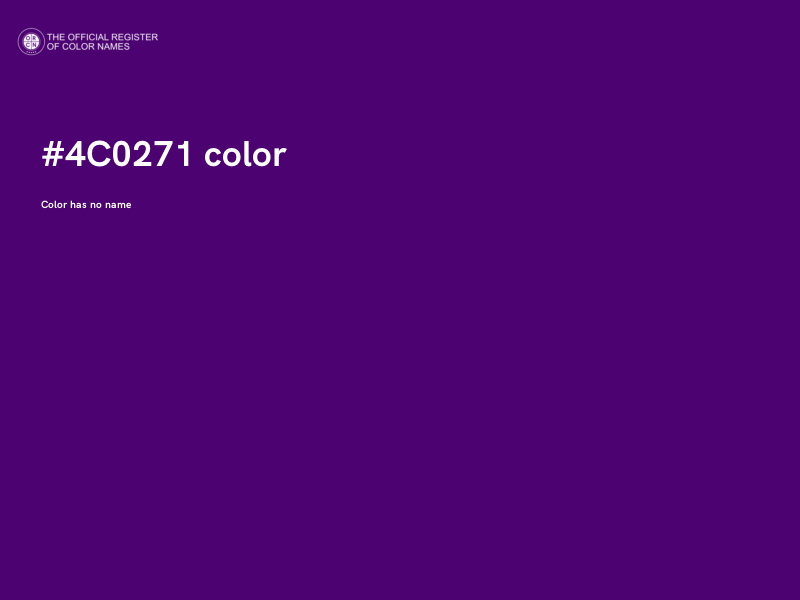 #4C0271 color image