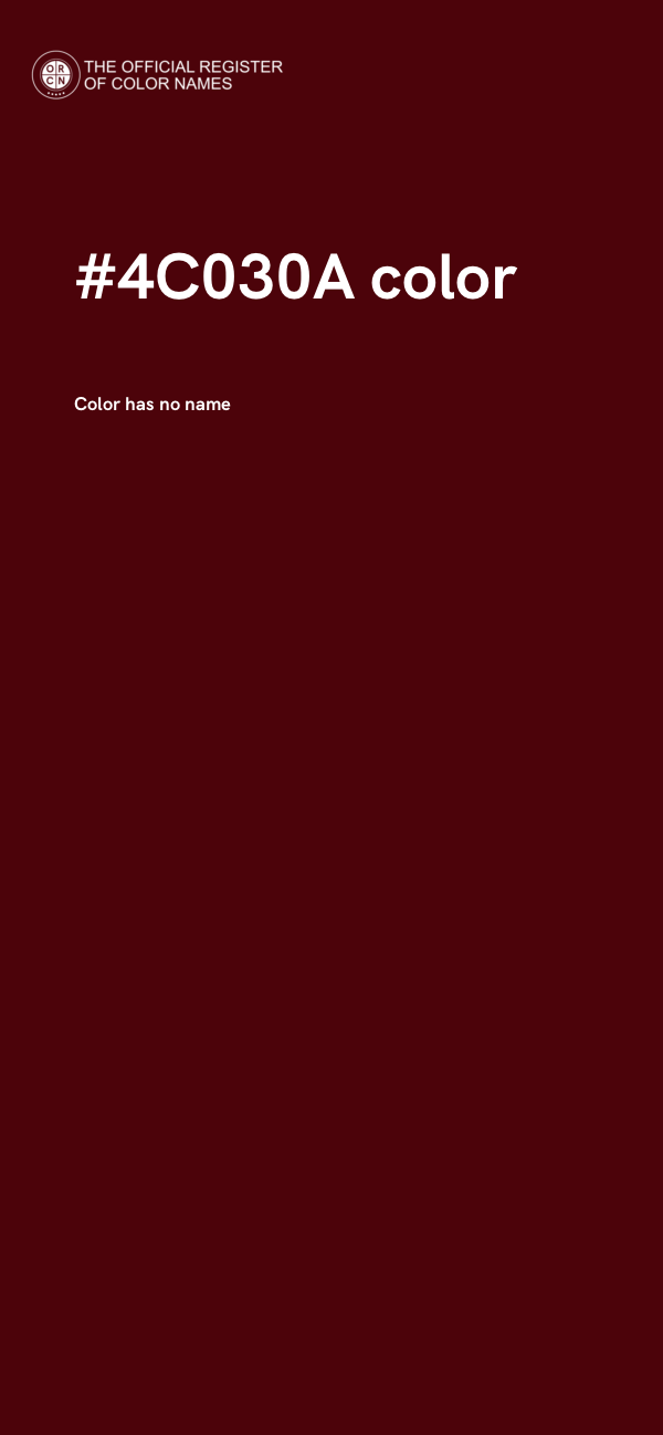 #4C030A color image