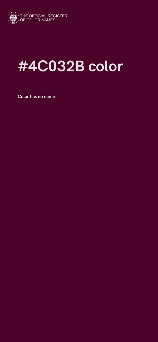 #4C032B color image