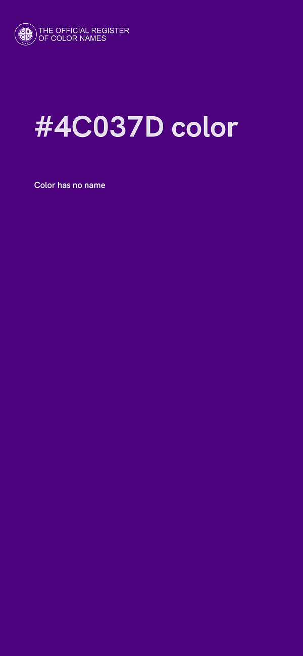 #4C037D color image