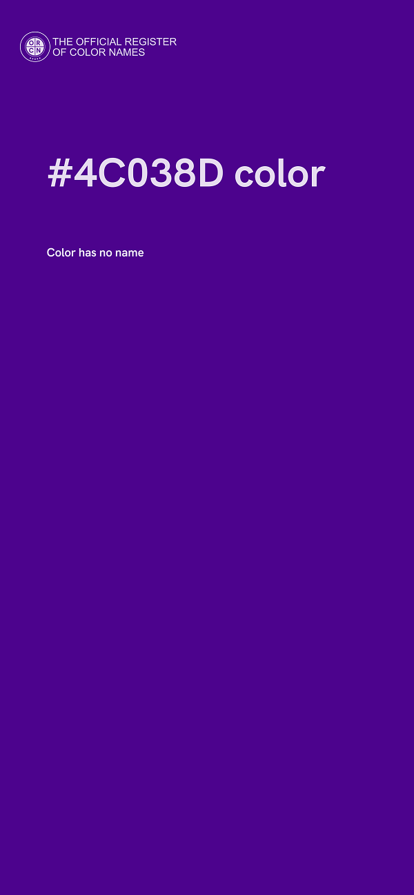 #4C038D color image