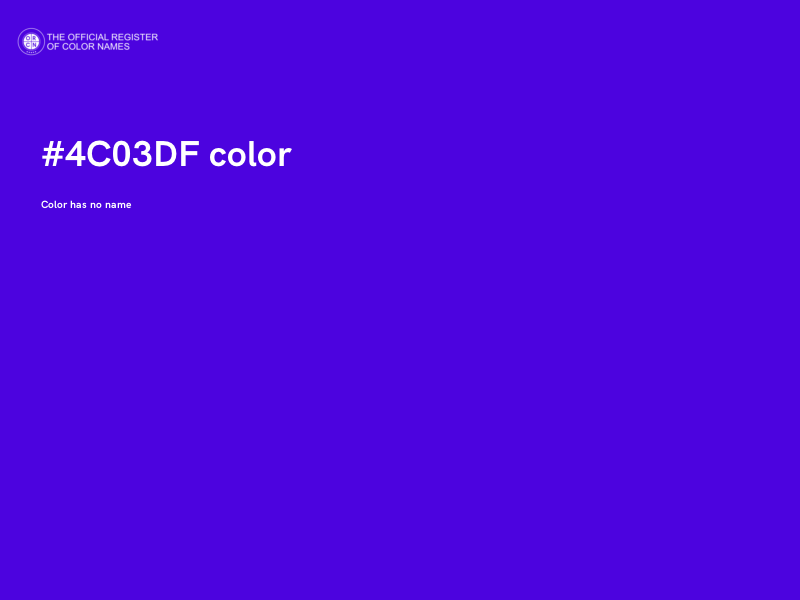 #4C03DF color image