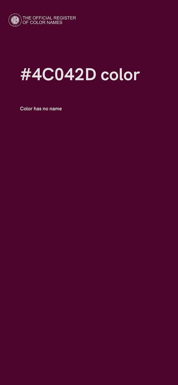#4C042D color image