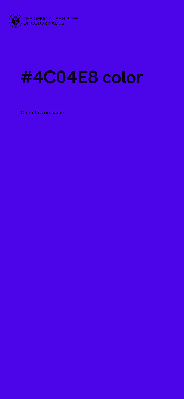 #4C04E8 color image