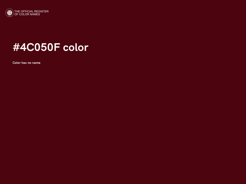 #4C050F color image