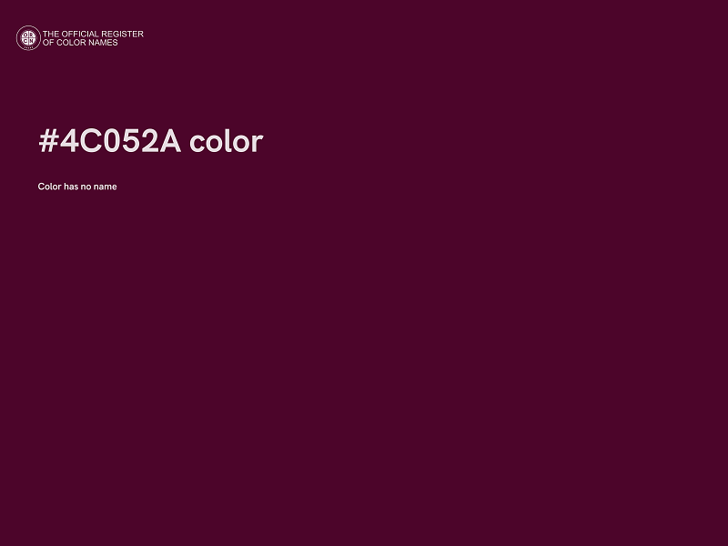 #4C052A color image